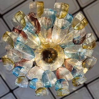 Vintage Murano Takkrona Multifärgad