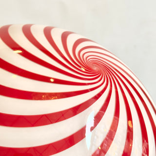 Murano Klotlampa 40cm Röd Swirl
