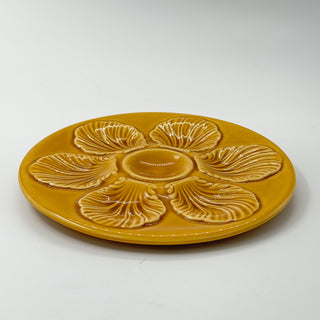 Oyster plate Proceram circa 1950s (Aubagne, FR) Yellow