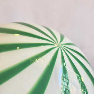 Murano Klotlampa 30cm Grön Stripe