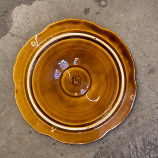 Oyster dish Sarreguemines Brown