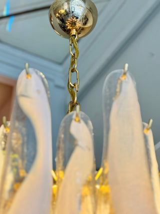 Vintage Murano Chandelier La Murrina Lattimo Pink