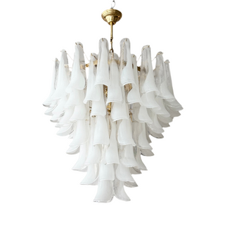 Vintage Murano Chandelier La Murrina Lattimo White ø80cm
