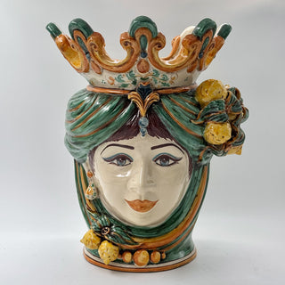 Testa Di Moro 40cm Woman Lemons Green/Orange