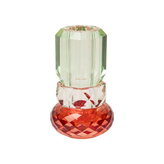 Vase Crystal, Red/Clear/Mint 16.5cm