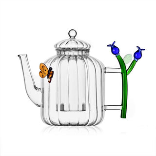 Botanica Teapot, Blue Flower &amp; Butterfly