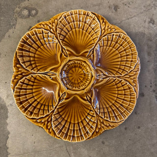 Oyster dish Sarreguemines Brown