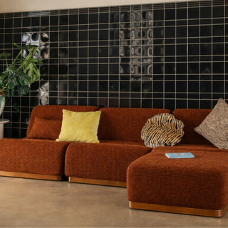 Modul Rotondo Hörn Brun Manchester i Chenille