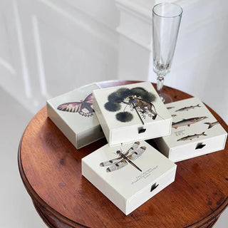 Coaster Flowers and Butterflies