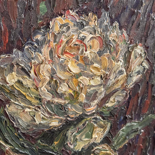 Leoo Verde 'White Peony' Oil on Canvas 1949