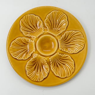 Oyster plate Proceram circa 1950s (Aubagne, FR) Yellow