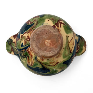 Clay bowl Jaspé decoration