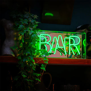 Neonlampa Box 'Bar' Grön