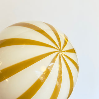 Murano Klotlampa 20cm Senapsgul Stripe