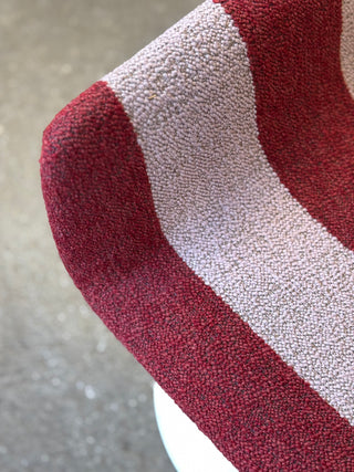 Stool 1970s Newly upholstered Red/Pink