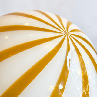 Murano Klotlampa 30cm Senapsgul Stripe
