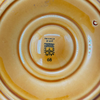 Oyster plate Proceram circa 1950s (Aubagne, FR) Yellow