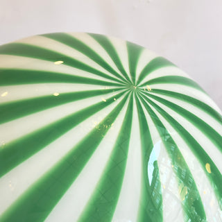 Murano Globe Lamp Large Green Stripe