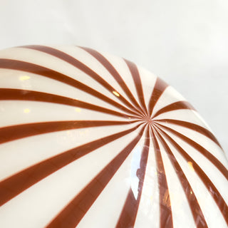 Murano Klotlampa 40cm Mörkröd Stripe