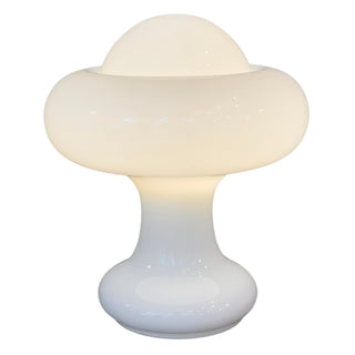 Vintage Murano Table Lamp Mushroom White