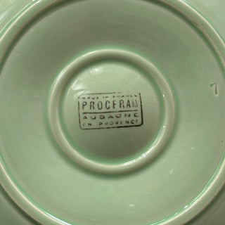 Oyster plate Proceram circa 1950s (Aubagne, FR) Mint green