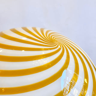 Murano Klotlampa 40cm Senapsgul Swirl