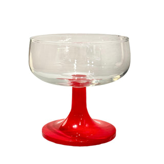 Champagne glasses/Dessert bowl Red foot (Set of 4)