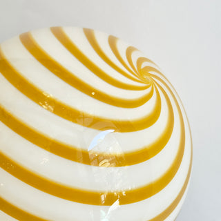 Murano Klotlampa 20cm Senapsgul Swirl