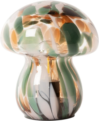 Lamp Mushy Violet/Petrolium/Brown 16x13cm