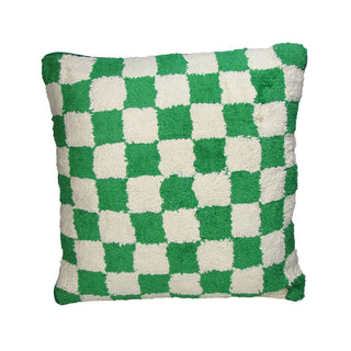 Kudde Checker Grön 50x50cm