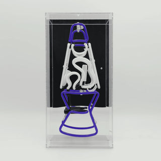 Neon Lamp Box 'Lava Lamp' Blue