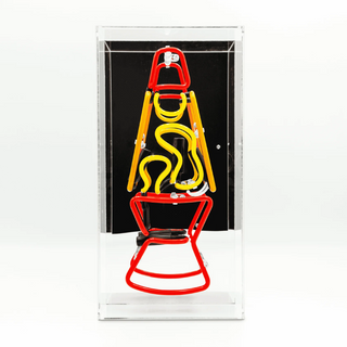 Neon Lamp Box 'Lava Lamp' Red