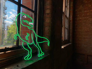 Neonväggskylt LED 'Dinosaurie'