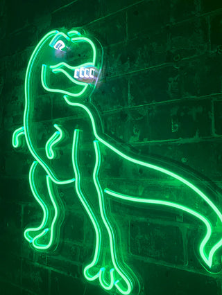 Neonväggskylt LED 'Dinosaurie'