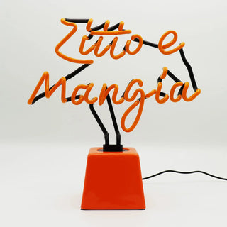 Zitto e Mangia (Shut Up & Eat) Ceramic foot Neon