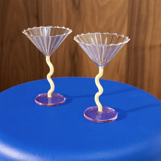 Cocktailglas Curve Caramel (Set om 2)
