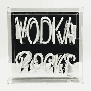 Neon Light Box 'Vodka Rocks'
