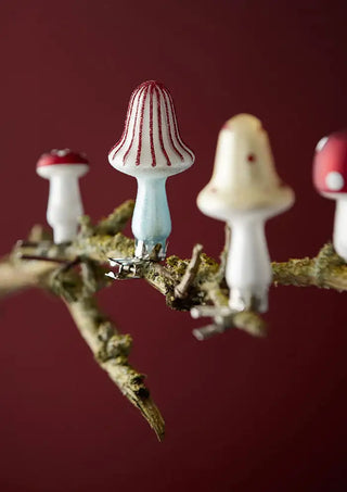Christmas Decoration Mushroom (Set of 3) Multicolored