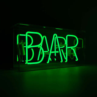 Neonlampa Box 'Bar' Grön