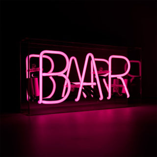 Neonlampa Box 'Bar' Rosa