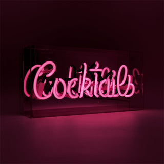 Neonlampa Box 'Cocktails' Rosa