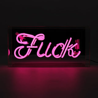 Neonlampa Box 'Fuck' Rosa