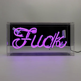 Neonlampa Box 'Fuck' Lila