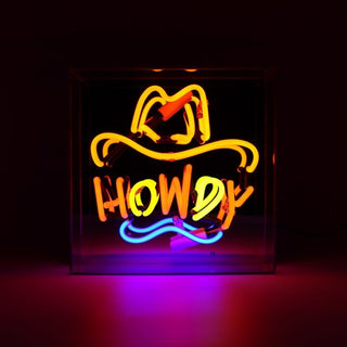 Neonlampa Box 'Howdy'