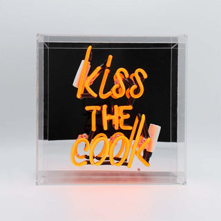 Neonlampa Box 'Kiss the Cook' Orange