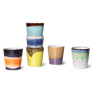 70s ceramics: Coffee mug Comet