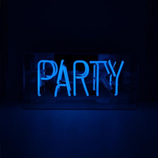 Neonlampa Box 'Party' Blå