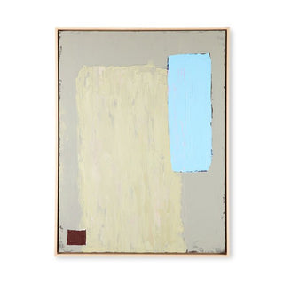 Abstract painting pistachio/blue 60x80cm