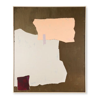 abstract painting mustard/nude 100x120cm