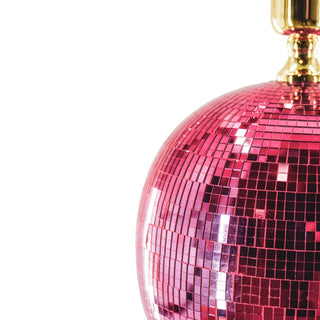 Table Lamp Disco Ball Pink